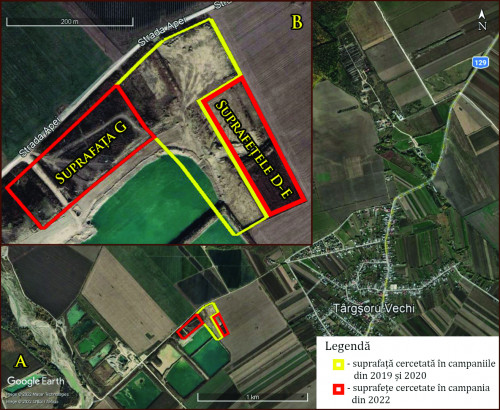 Fig. 1. Târgșoru Vechi, jud. Prahova – „Balastiera Holcim” - localizarea cercetărilor.